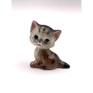 Vintage Vaga International Japan Miniature Kitten Cat Ceramic Figurine 2.4"